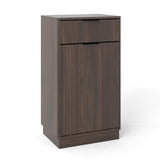 Walnut Woodgrain Tilt-Out Trash Can Cabinet Wave Drawer
