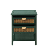2 Drawer Side table, Naturel Rattan, End table, Suitable for bedroom