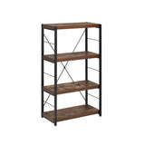 Bookshelf - Wood & Metal - Weathered Oak & Black - 4 Shelves