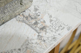 Engineered Wood Console Table White/Gold