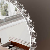 Crystal Edge LED Makeup Mirror with 3-Color Dimmable Lighting