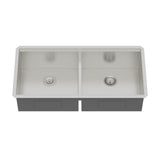 39-inch Built-in Kitchen Sink with Mixing Bowl Worktop