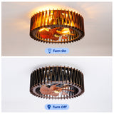 20" Modern Flush Mount Fan Light, Ceiling Fans