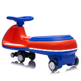 12V Kids ride on Electric Wiggle Car W/2-in-1 Smart Design,Controllable LED Ligh