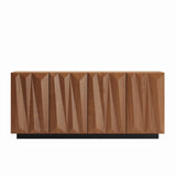 60'' Mid Century Sideboard Buffet Cabinet with 3D Doors