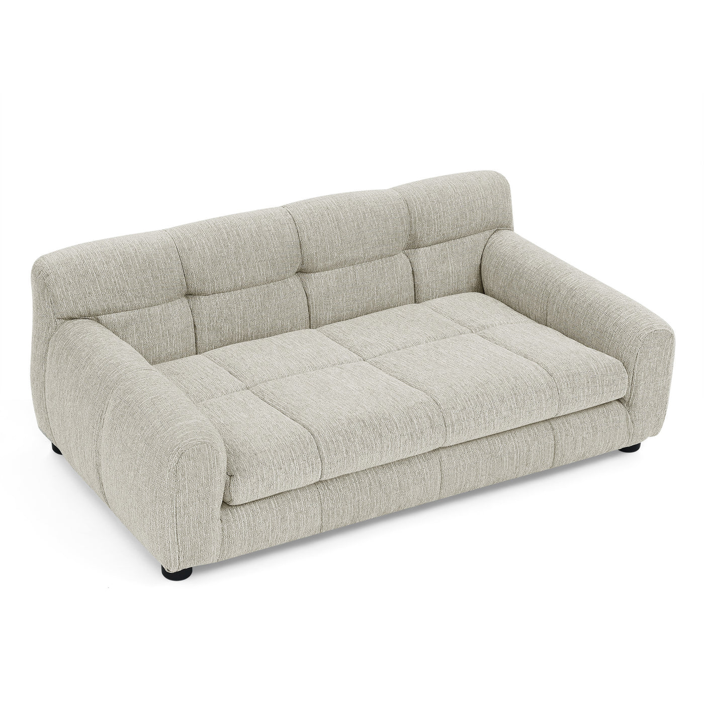 Beige Linen Pet Sofa with Backrest for Medium Large Dogs