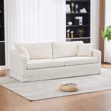 Extra-large Double Sofa, 86.61" Wide Chenille Beige