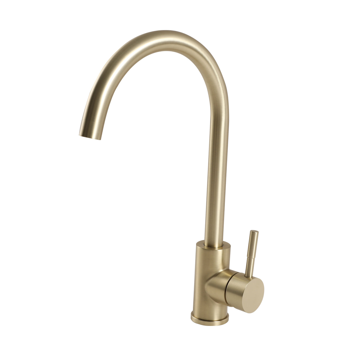 Modern Gold Single Handle Kitchen Sink Faucet Stainless Steel
