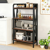 4-Level Metal & Wood Baker's Rack 56.30" H x 33.50" W