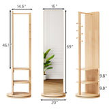 360° Rotating 69"x20" Multifunctional Full Length Mirror
