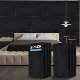 3D Faux Stone Wall Panels, 8 PCS PU Wainscoting Panel for Interior Wall Decor