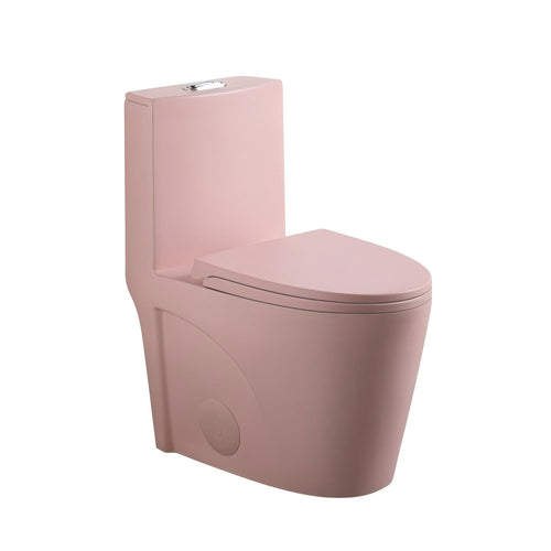 Pink Ceramic Elongated Toilet Dual Flush 1.1/1.6 GPF ADA