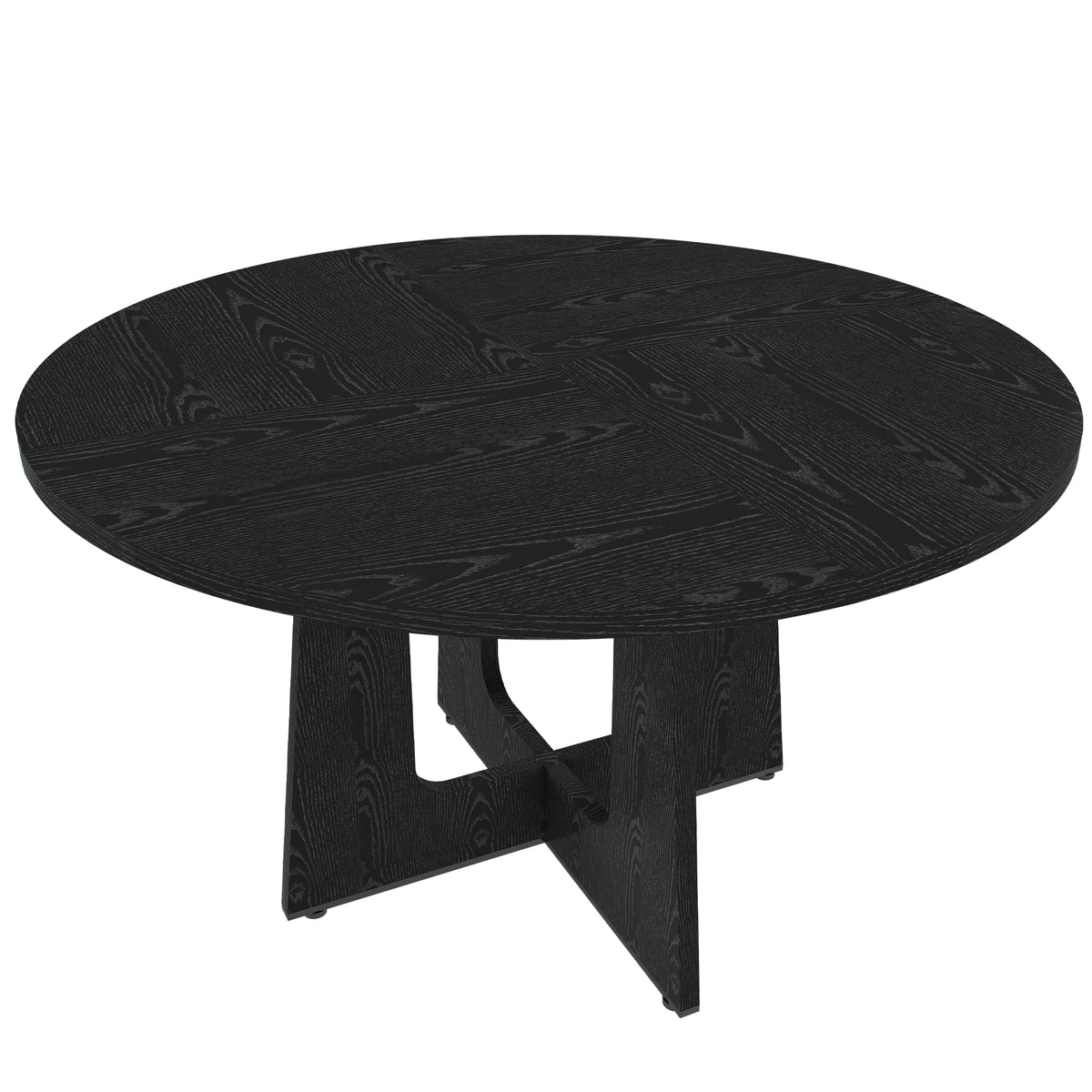 Engineered Wood Dining Table Black