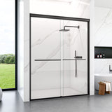 56"-60"W*72" H Semi-Frameless Double Sliding Shower Door, Bypass Shower Door