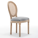 Set of 2 Solid Wood Dining Chair Grey