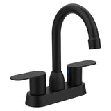 Matte Black 2-Handle Bathroom Sink Faucet 360 Degree Swivel Spout