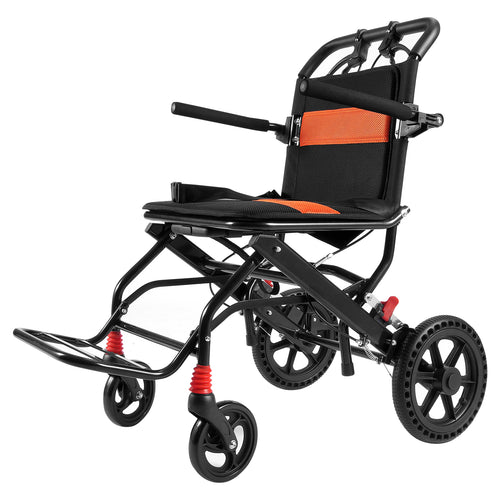 Manual Wheelchair Folding Aluminum 18" Seat 220 LB Capacity