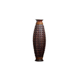 39-Inch Hand-Woven Bamboo Floor Vase for Flowers