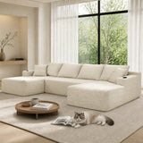 Fabric Sectional Sofa Beige
