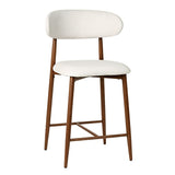 Set of 2 Metal Bar Stool Beige