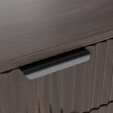 Walnut Woodgrain Tilt-Out Trash Can Cabinet Wave Drawer