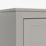 6-Drawer Double Dresser in Gray, Modern Storage Cabinet with Metal Handles & Sol