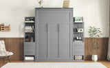 Full Engineered Wood Murphy Bed Gray