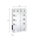 Hollywood Accent Mirror - Contemporary - White Finish - 16" x 23"