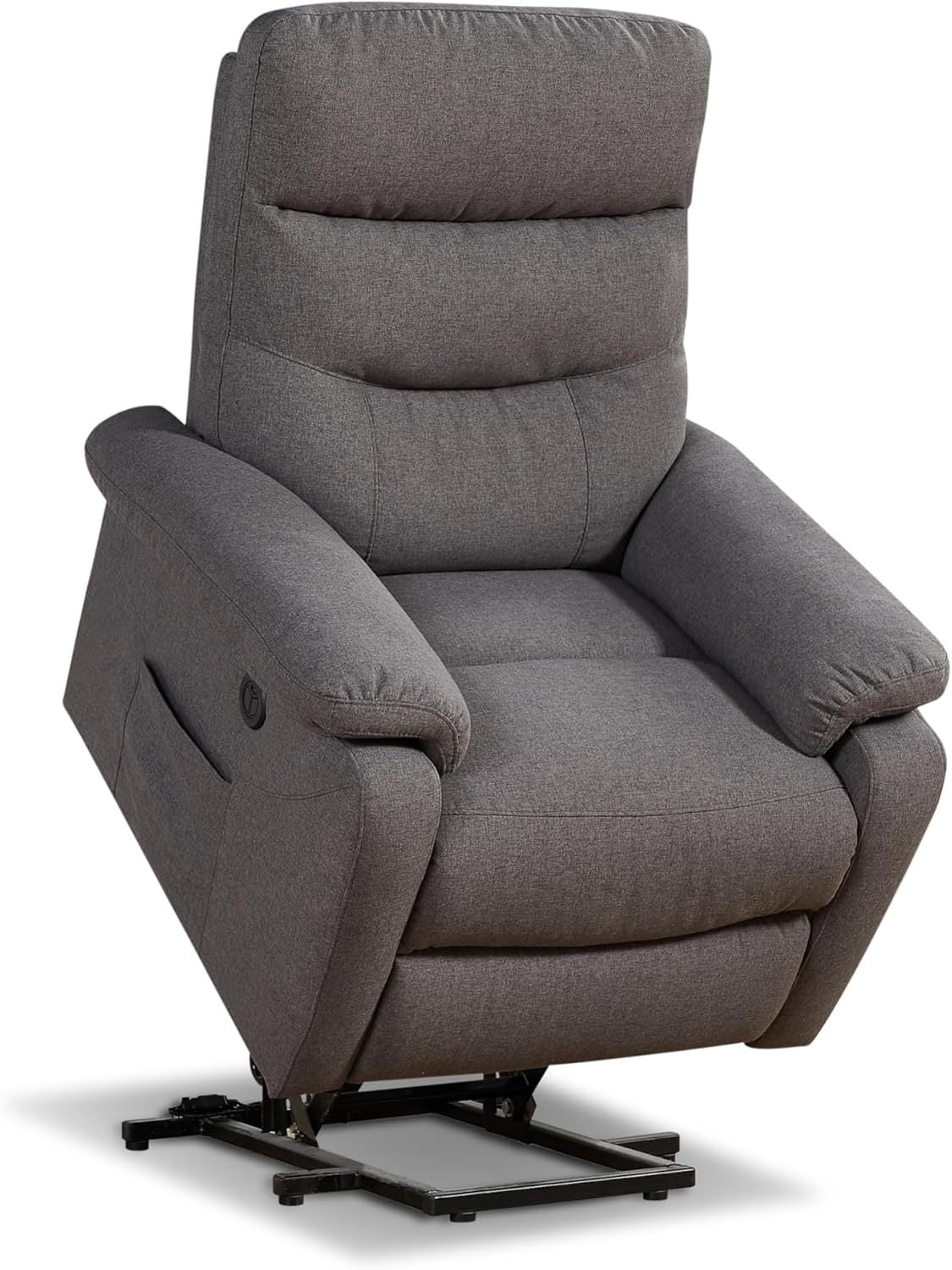 Contemporary Grey Fabric Lift Chair Recliner