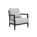 Modern Outdoor Lounge Chair Ember Black Aluminum Sunbrella Cast Silver