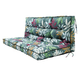 3 Seater Porch Swing Cushion 60x40" Waterproof Green Flower