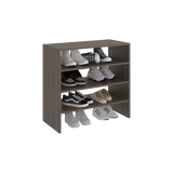 Shoe Rack - Modern Multi-Tier - Engineered Wood - Gray Walnut