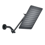 10" Square Rainfall Stainless Steel Showerhead Matte Black