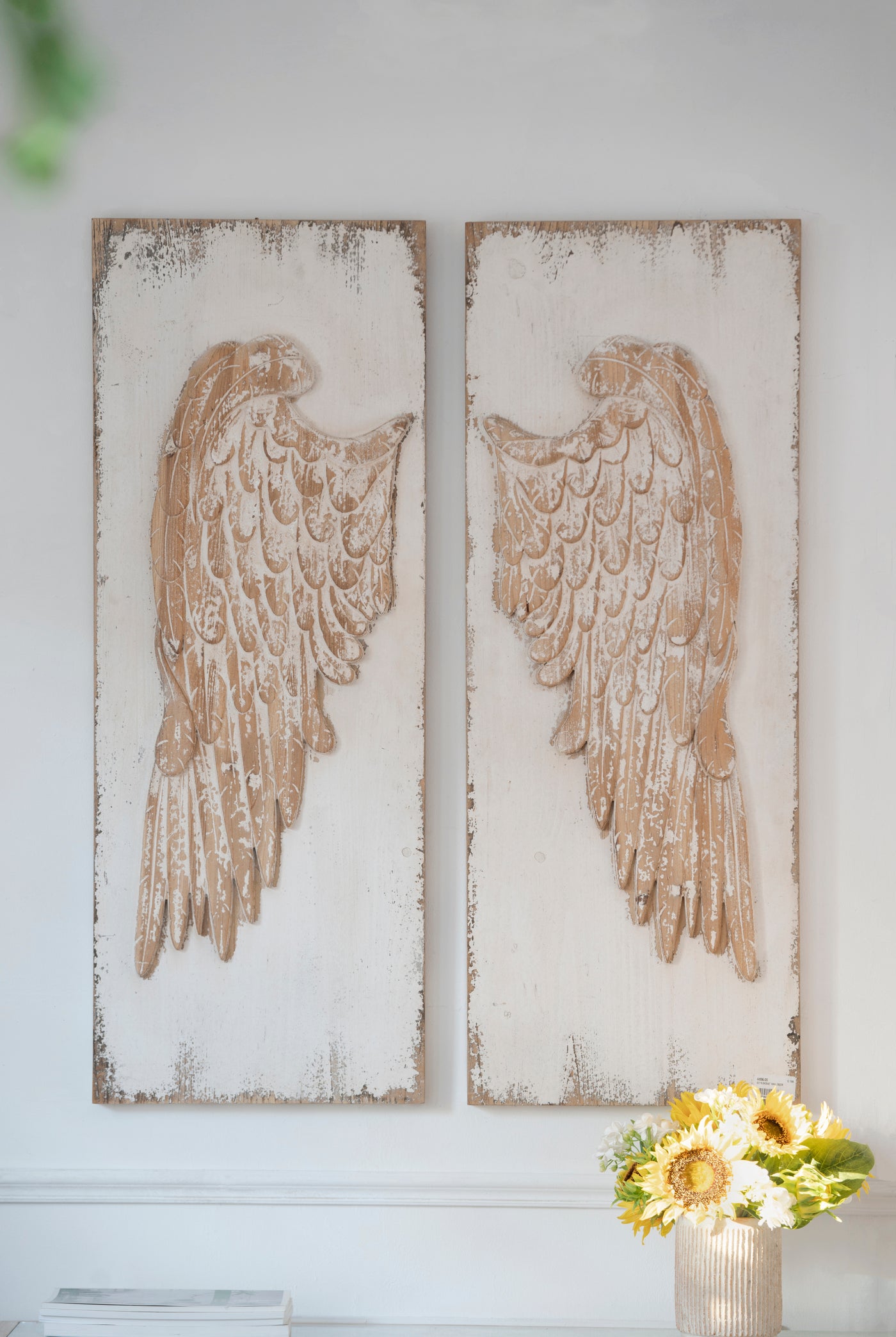 Feather Wing Wall Panels Rectangle Hanging Art 42" x 15.5