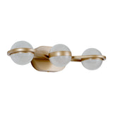 LED 3-Light Bathroom Vanity Light, Acrylic Shades, Champagne Gold