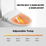 Smart Bidet Toilet Seat with Side Knob Adjustable Heated Seat
