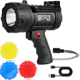 USB Rechargeable Spotlight Flashlight 200000LM Searchlight