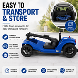 4-Wheel Mobility Scooter 300lb Capacity 15.5 Mile LED Basket USB