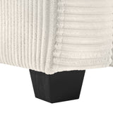 Beige Corduroy Sleeper Sofa Loveseat Full Mattress USB