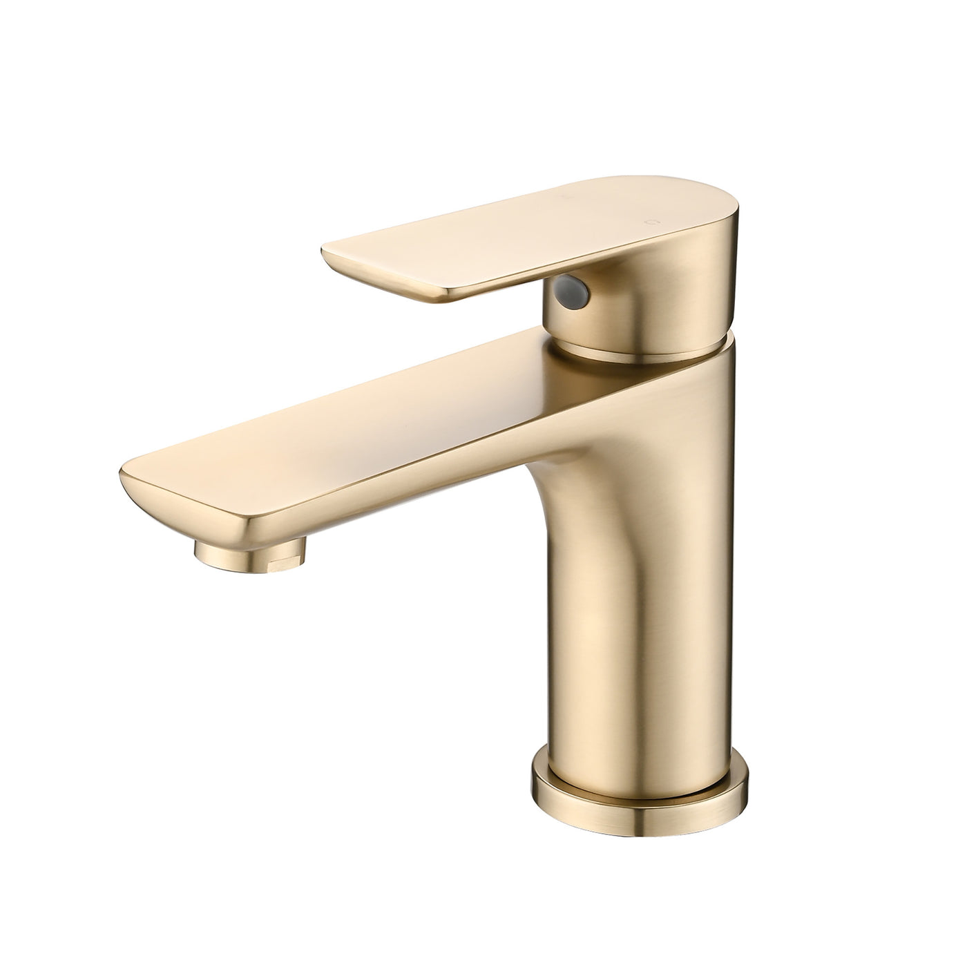 Brushed Gold Single Handle Lavatory Faucet Aerated Stream