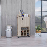 Fargo Bar Cart with Wine Rack and Casters