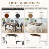 Engineered Wood Dining Table Black/Espresso 63"
