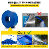 Discharge Hose, 4\" x 105\', PVC Lay Flat Hose