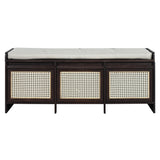 TREXM 48" Entryway Shoe Bench, Retro Storage Bench