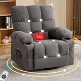 Massage Recliner Chair 350LBS Vibration Heating USB Rocker
