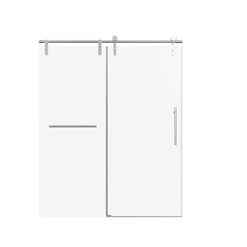 Frameless Single Sliding Shower Door 56-60"W x 76"H Tempered Glass
