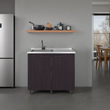 Napoles Utility Sink Complete with Faucet, Freestanding Base with Legs