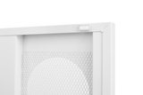 White Metal Double Door Shoe Cabinet Adjustable Compartments