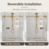 56"-60"W*72" H Frameless Single Sliding Shower Door
