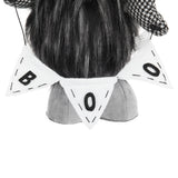 Set of 2, 6x4x20' Fabric Black Gnome with 'Boo' Banner, for Halloween Decor